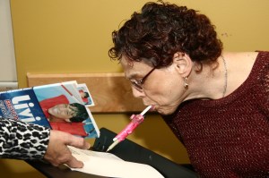 Signing my book at the book launch in London.